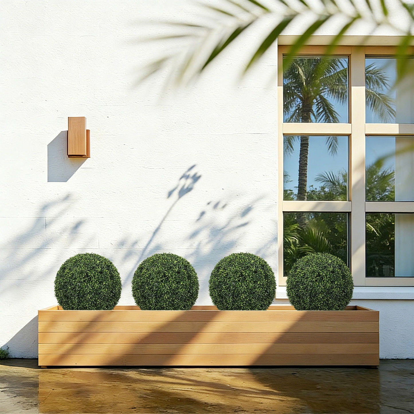 Artificial Green Topiary Balls and Garden Decor