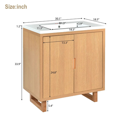 Bathroom Vanity Set With Sink and Storage Cabinet