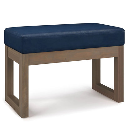 Milltown Upholstered Ottoman Bench With Driftwood