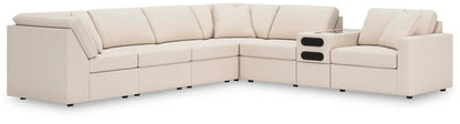 Modmax Oyster Sectional sofa with console and cupholders by Unique Piece Furniture on Tampa Home & Garden Store