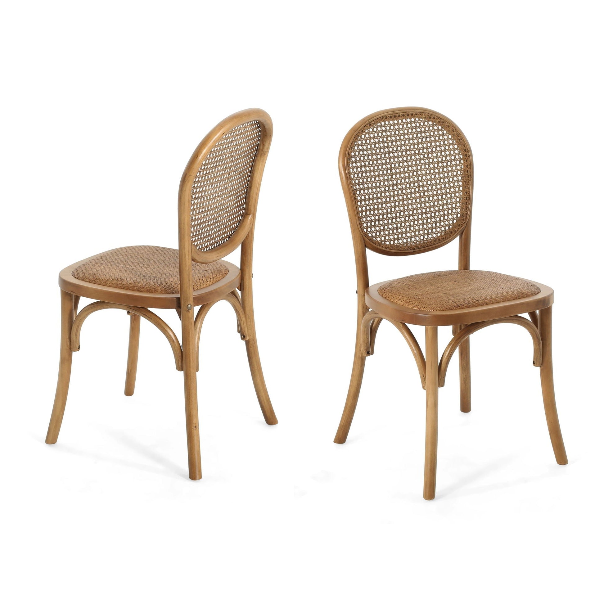 Vintage Style Dining Chairs set of 2 in rattan with caned backs and seats HouseOfZazla on Tampa Home & Garden Store