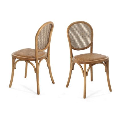 Vintage Style Dining Chairs set of 2 in rattan with caned backs and seats HouseOfZazla on Tampa Home & Garden Store