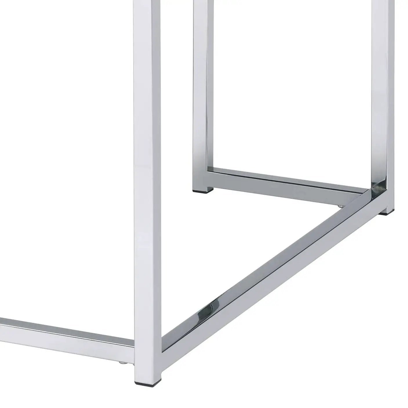 Chafik Table chrome coffee table frame with square legs and crossbar base on Tampa Home & Garden Store