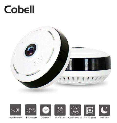 Cobell 960P Wifi IP Camera 360° panoramic fish-eye lens with night vision CCTV camera on Tampa Home & Garden Store