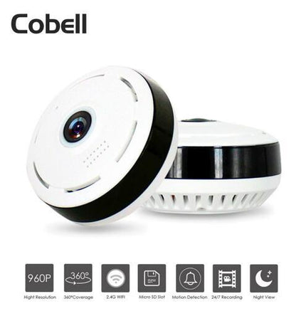 Cobell 960P Wifi IP Camera 360° panoramic fish-eye lens with night vision CCTV camera on Tampa Home & Garden Store