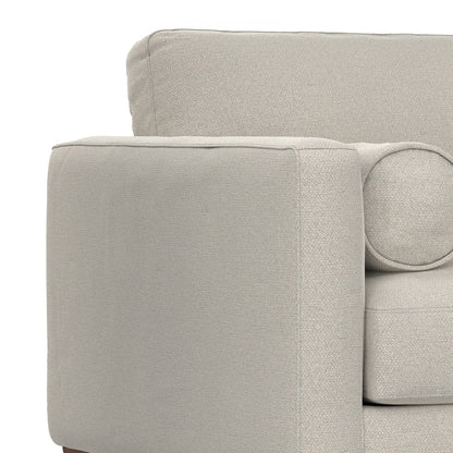 Wide Arm Chair with removable cushions in textured beige fabric by HouseOfZazla armchairs on Tampa Home & Garden Store