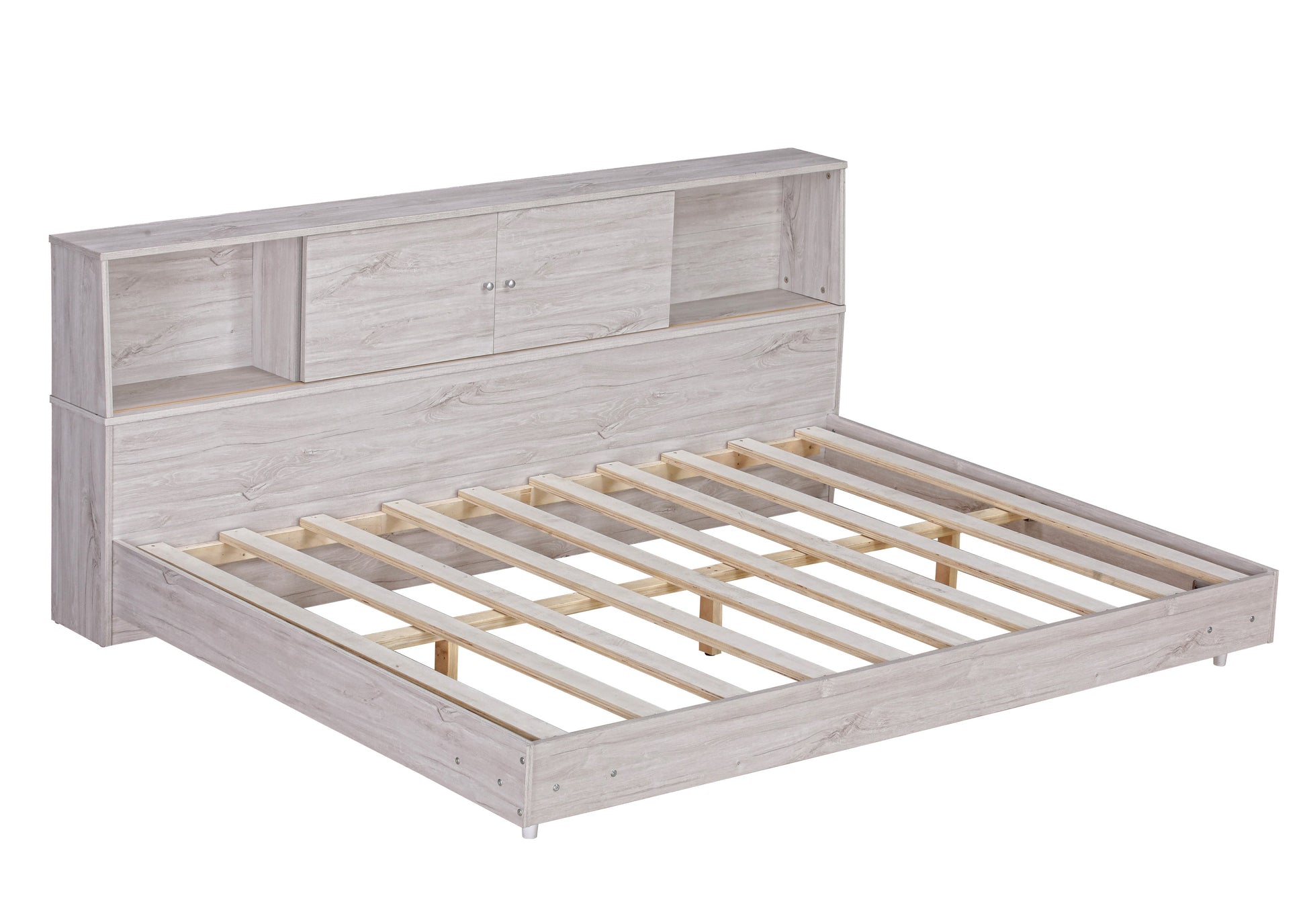 Full Size Daybed Frame with Storage Bookcases White Oak - Tampa Home & Garden Store