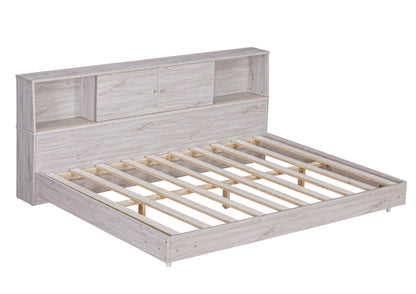 Full Size Daybed Frame with Storage Bookcases White Oak - Tampa Home & Garden Store