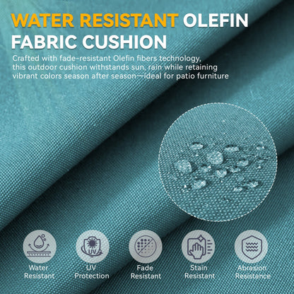 Waterproof Outdoor Chair Cushion Set and Bolster