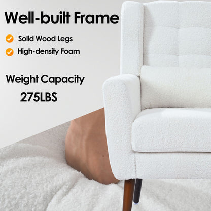 Modern Padded Accent Chair and Extra Pillow