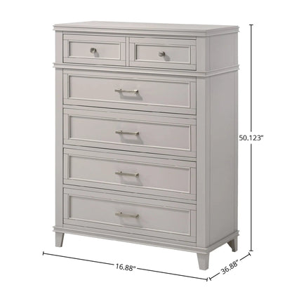 5 Drawer Chest with Antique Finish for Storage