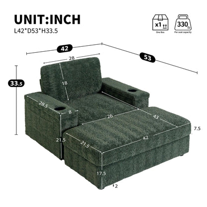 Oversized Chaise Lounge Rabbit Fur Sofa Bed
