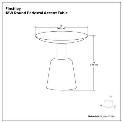 White washed round pedestal side table with sculptural base, 18 in dia, 20 in high HouseOfZazla on Tampa Home & Garden Store