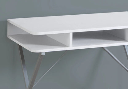 Computer desk white with upper shelf and lower storage, modern design Unique Piece Furniture on Tampa Home & Garden Store