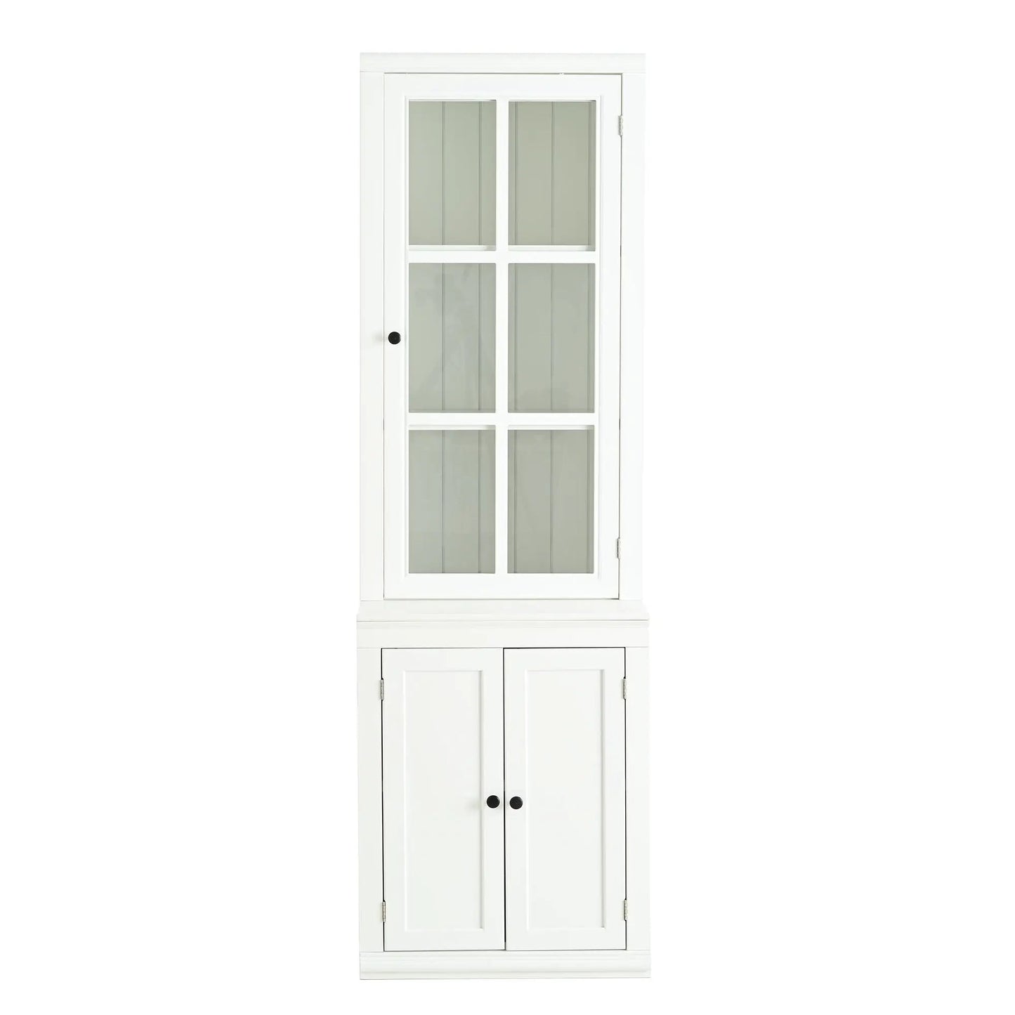 Retro Hutch Cabinet With Glass Doors for Home