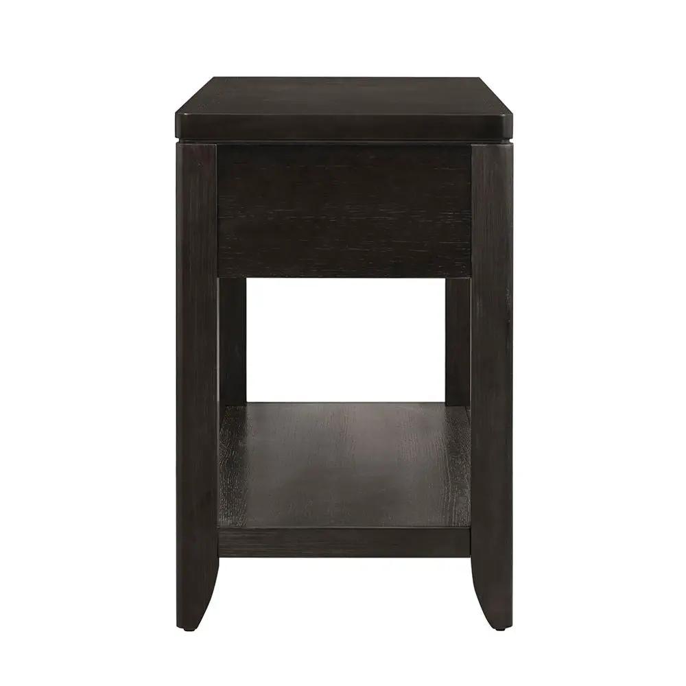 Elegant Wood End Table with Drawer and Shelf