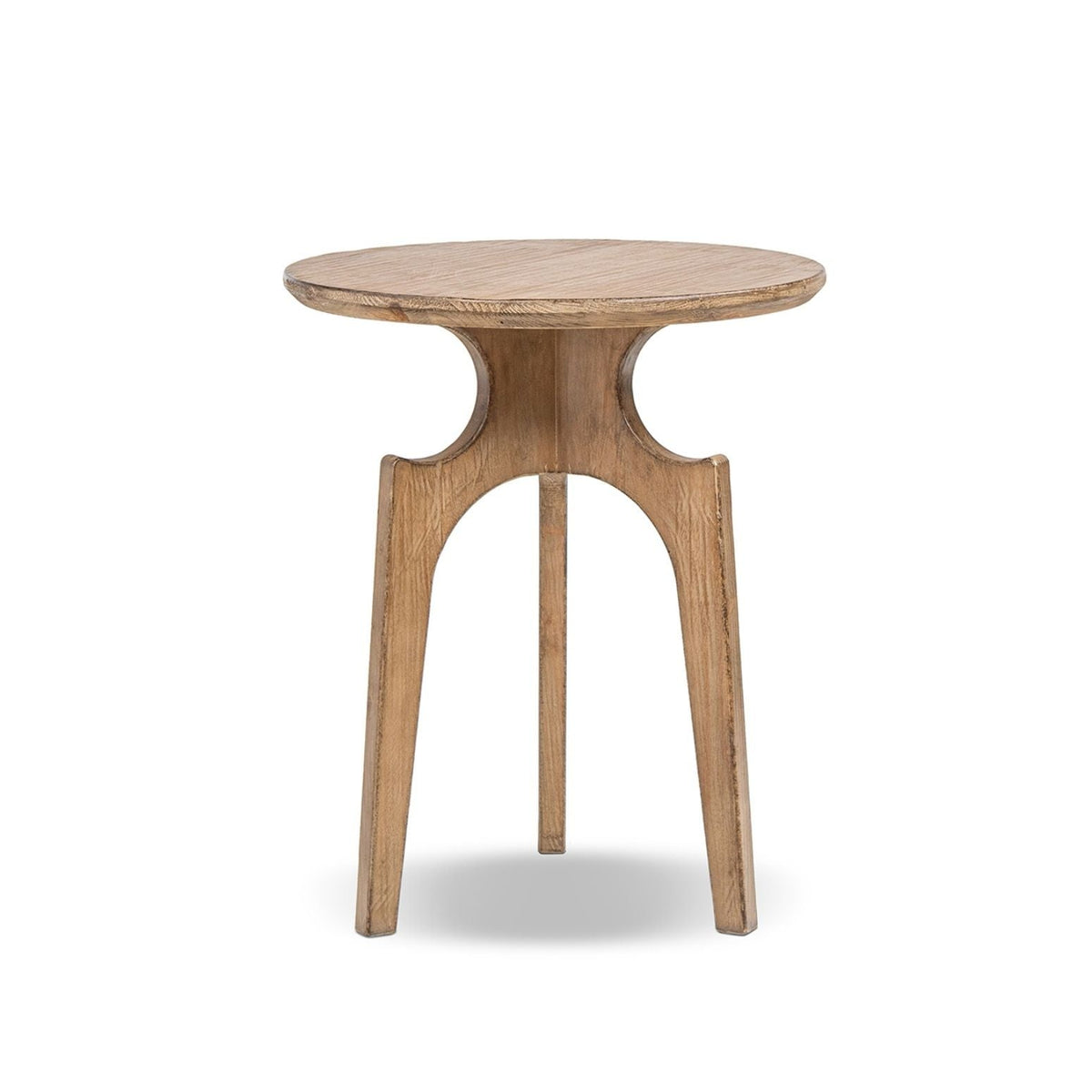 Antique brown round side table with reclaimed pine by HouseOfZazla on Tampa Home & Garden Store
