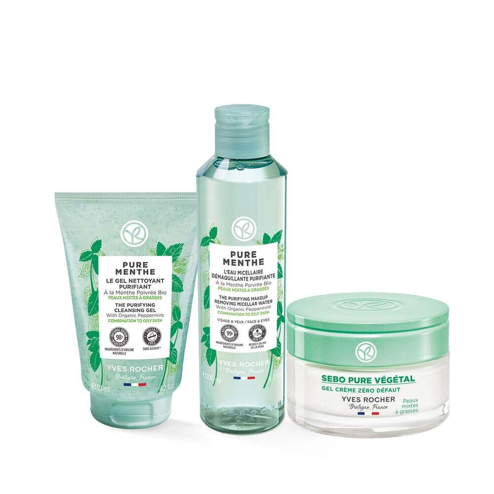 3-item Karma Pure Menthe set mint gel cleanse micellar water Sebo Pure gel cream Yves Rocher on Tampa Home & Garden Store