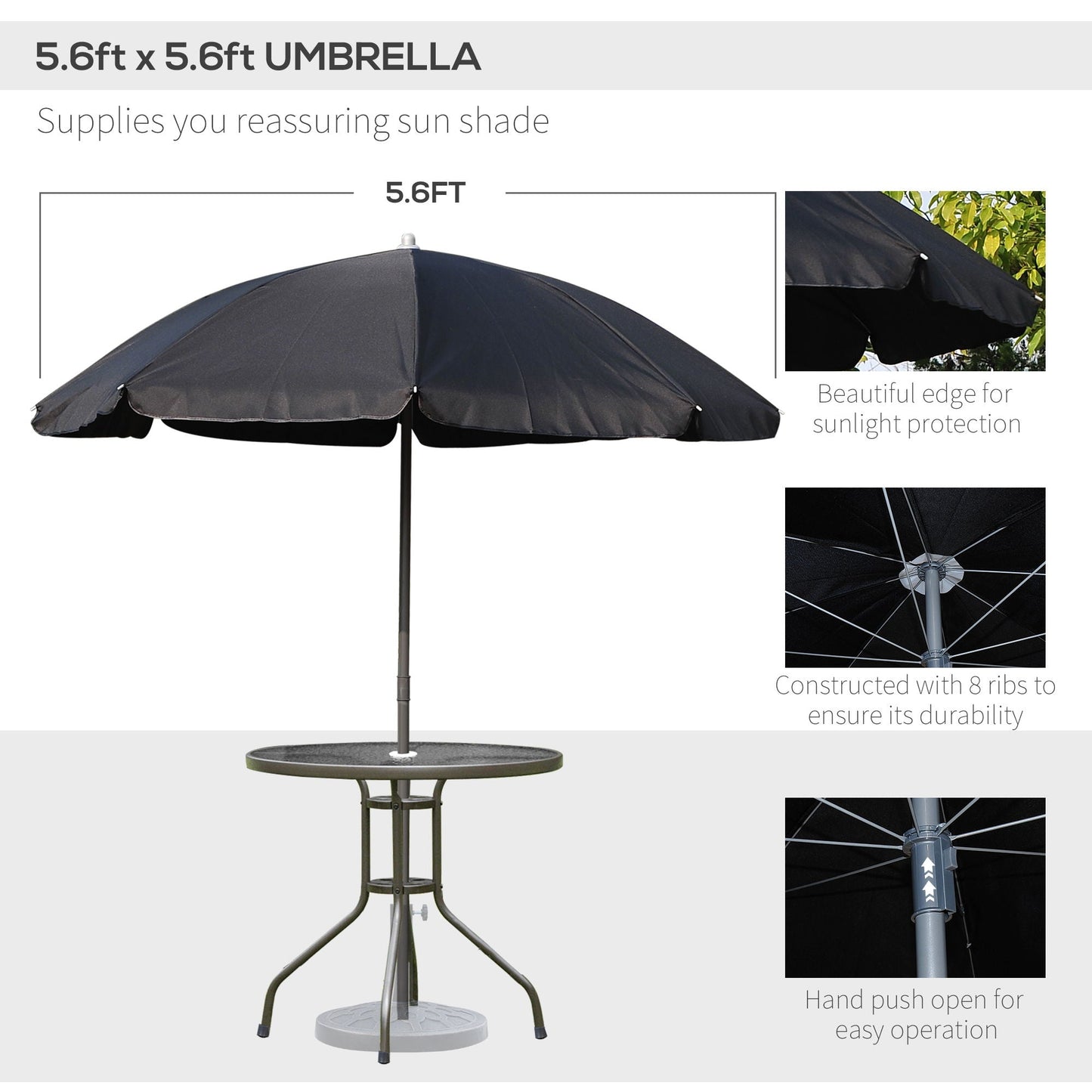 Outdoor Patio Dining Set with Folding Chairs