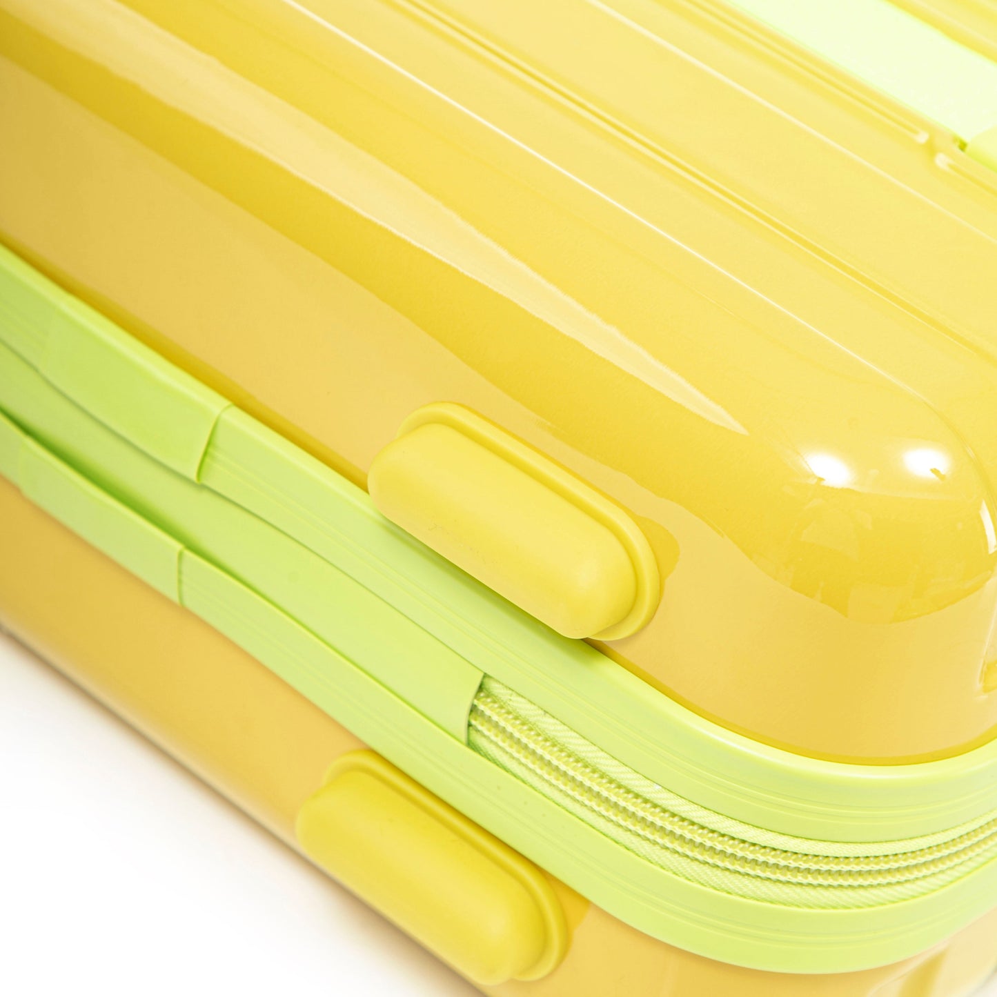 2-piece spinner luggage set HouseOfZazla gradient yellow-green PC shell on Tampa Home & Garden Store