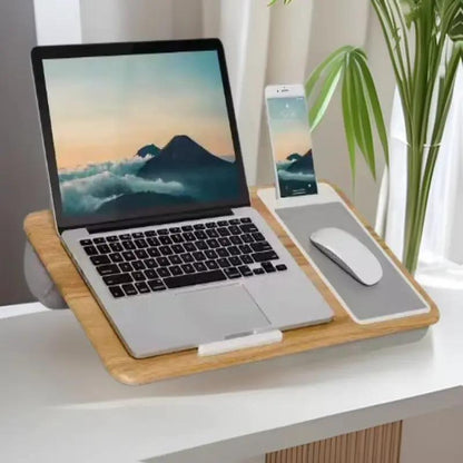 Portable knee lazy table laptop desk in wood finish with mouse pad FLIPSTYLEZLLC on Tampa Home & Garden Store