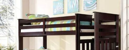 Allentown Espresso Twin Bunk Bed with Trundle