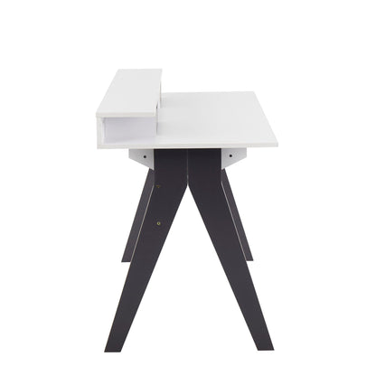 Contemporary lift-top desk with storage, white top, black legs on Tampa Home & Garden Store