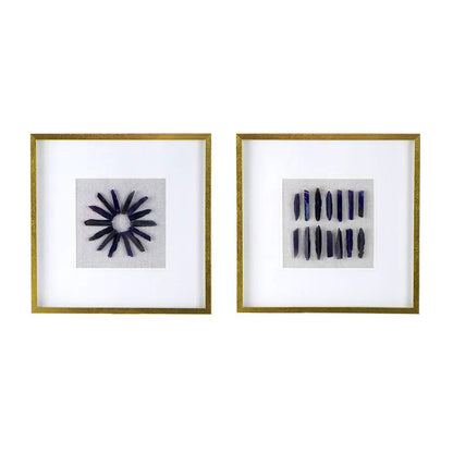 Grace Purple Agate Shadow Boxes Wall Art Set of 2