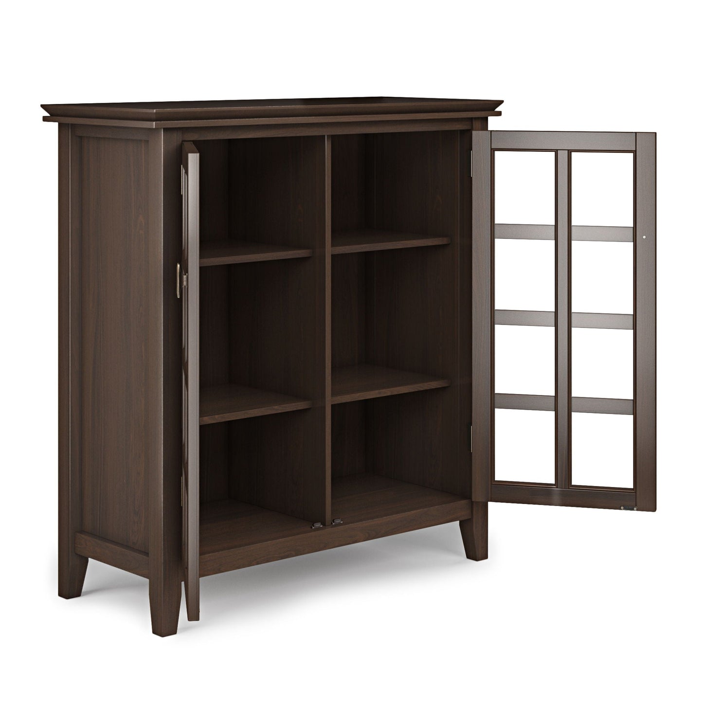 Artisan Handcrafted Storage Cabinet by HouseOfZazla in dark espresso with glass door on Tampa Home & Garden Store