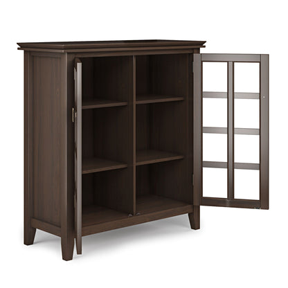 Artisan Handcrafted Storage Cabinet by HouseOfZazla in dark espresso with glass door on Tampa Home & Garden Store