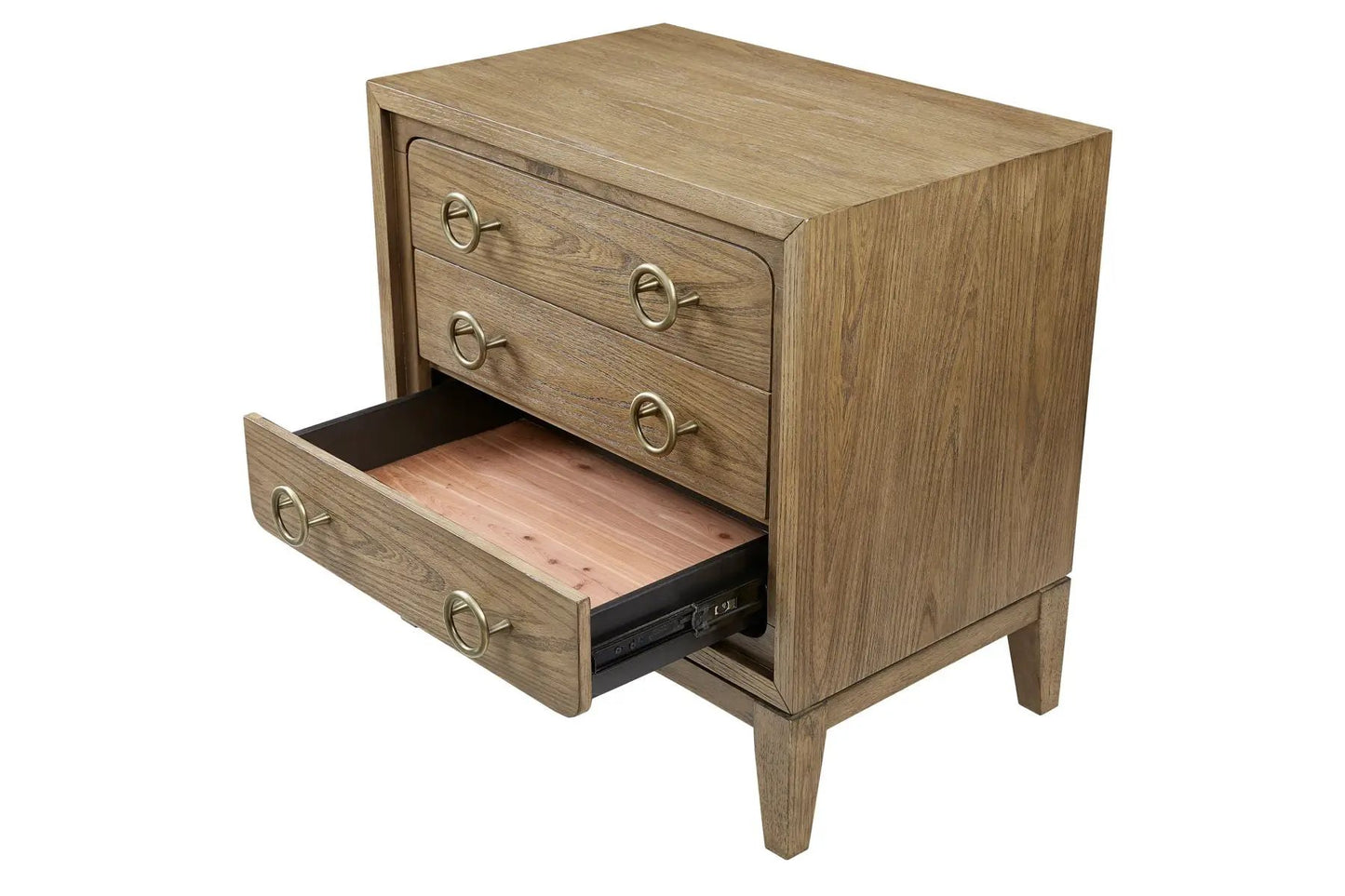 3 Drawer Nightstand With USB Latte Finish