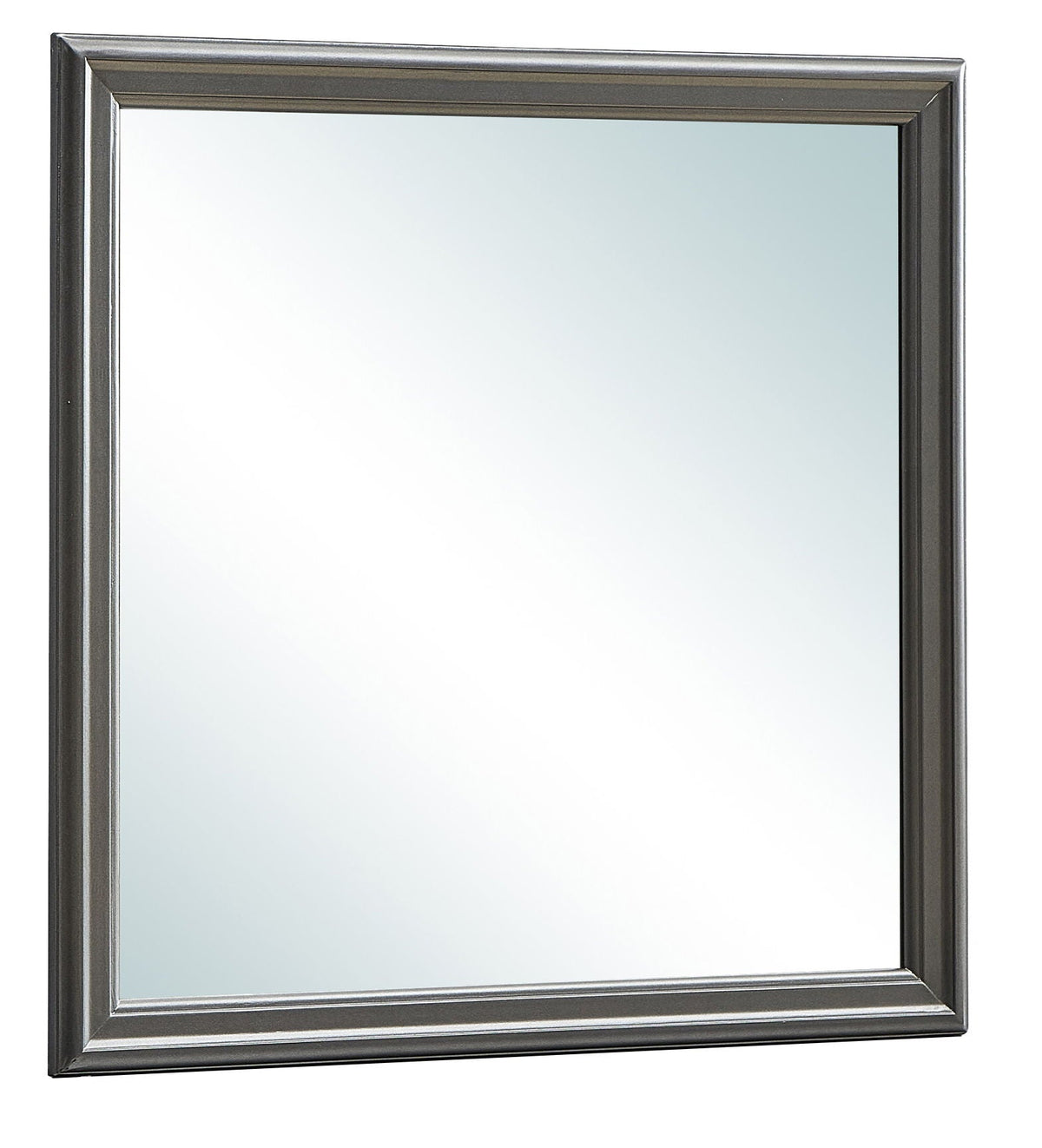 Traditional wall mirror with gunmetal gray wood veneer frame HouseOfZazla on Tampa Home & Garden Store