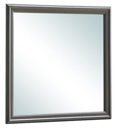 Traditional wall mirror with gunmetal gray wood veneer frame HouseOfZazla on Tampa Home & Garden Store