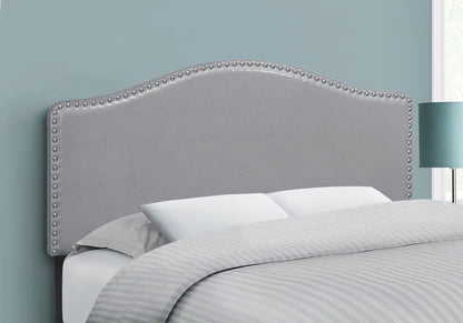 Gray Upholstered Headboard for a Full Size Bed