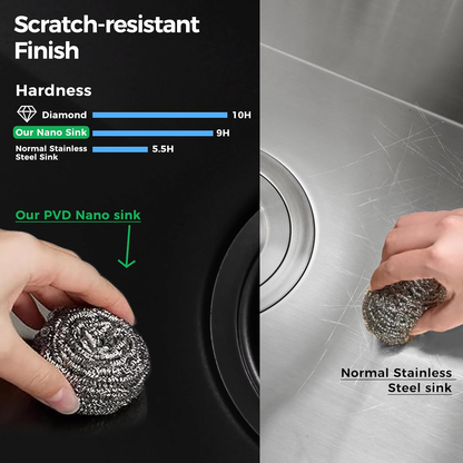 33 Inch Gunmetal Undermount Workstation Sink