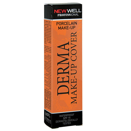 Foundation box New Well Derma Cover Porcelain Make-Up waterproof SPF 15 dermatologically tested on Tampa Home & Garden Store