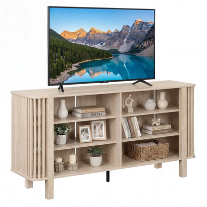 59 Inch TV Stand for 55 Inch TVs with Shelves