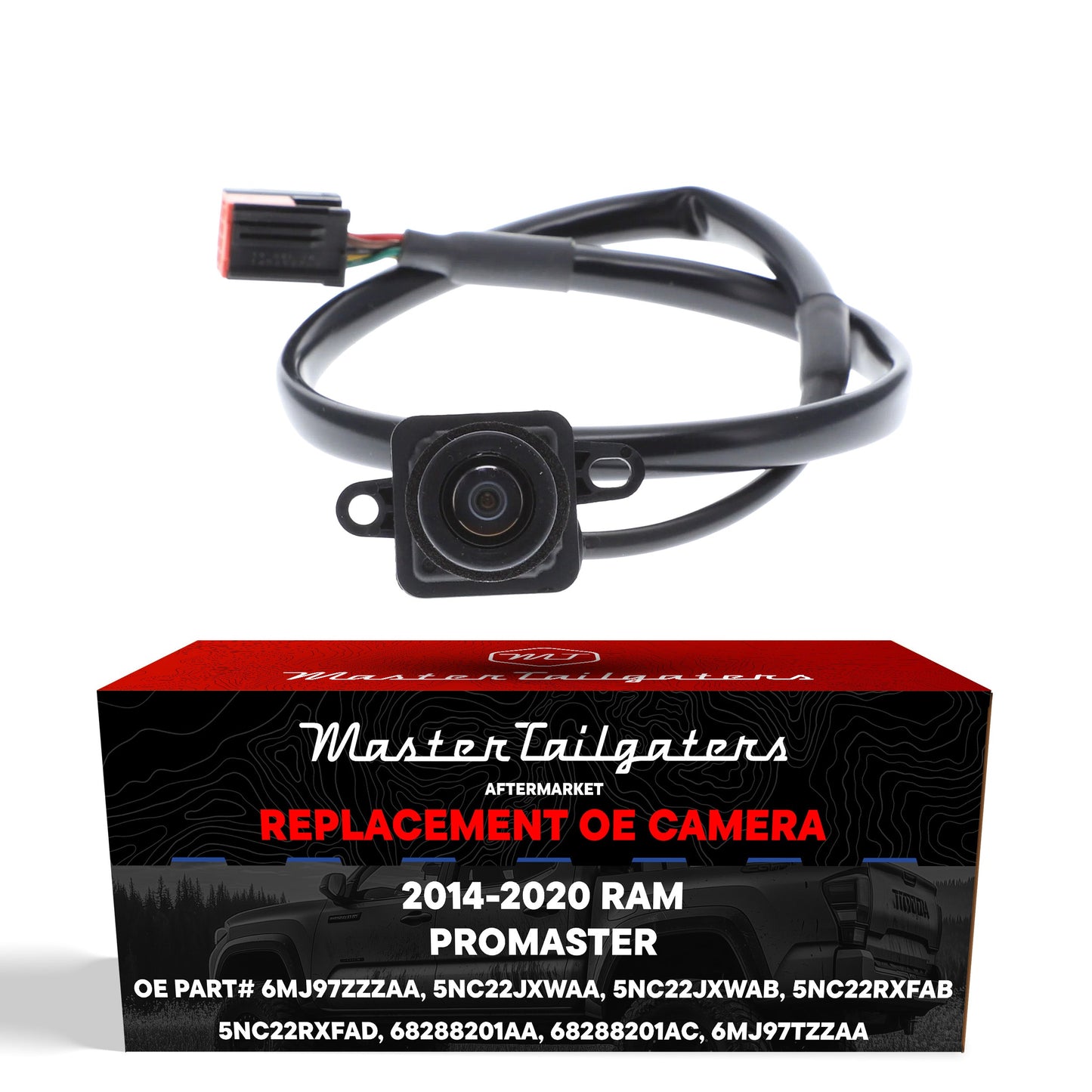 Master Tailgaters Ram ProMaster backup camera; black OEM lens housing with wiring harness on Tampa Home & Garden Store