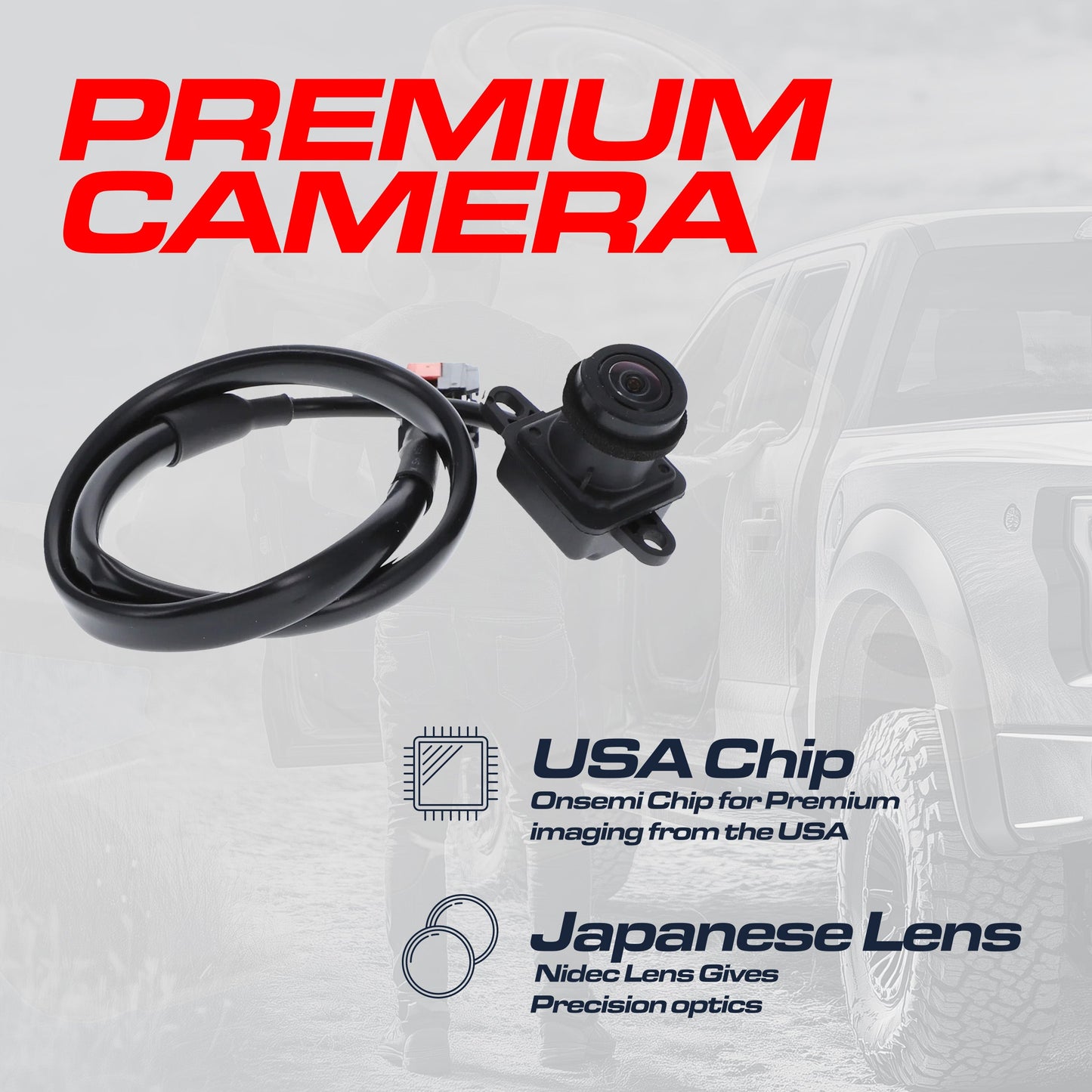 Ram ProMaster cargo van backup camera, OEM replacement, Master Tailgaters, black housing on Tampa Home & Garden Store