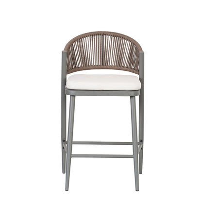 Outdoor Counter Stools with Wicker and Metal