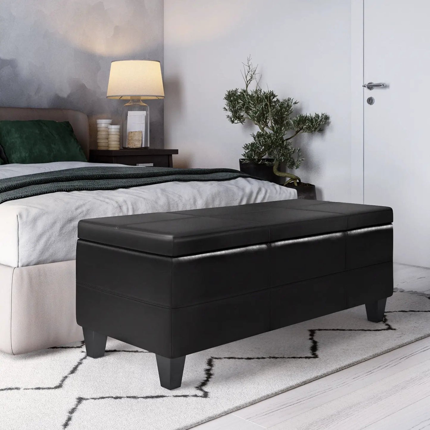 Afton Large Storage Ottoman Bench and Living Room