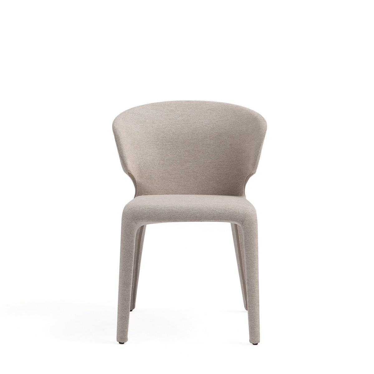 Conrad dining chair set of 2 in taupe textured fabric with metal frame on Tampa Home & Garden Store