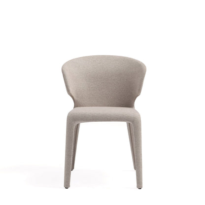 Conrad dining chair set of 2 in taupe textured fabric with metal frame on Tampa Home & Garden Store