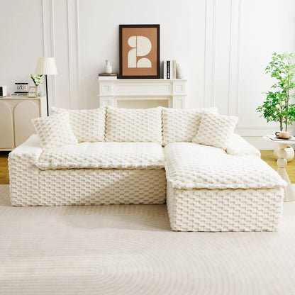 Modular Sofa, Convertible Twin Seat with Chaise