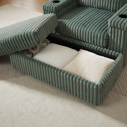 3 Seater Sofa With 2 Ottomans and Storage