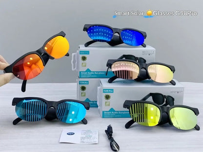 AI-Powered Bluetooth Earphone Glasses with LED mirrored lenses (6 pairs) by FLIPSTYLEZLLC on Tampa Home & Garden Store