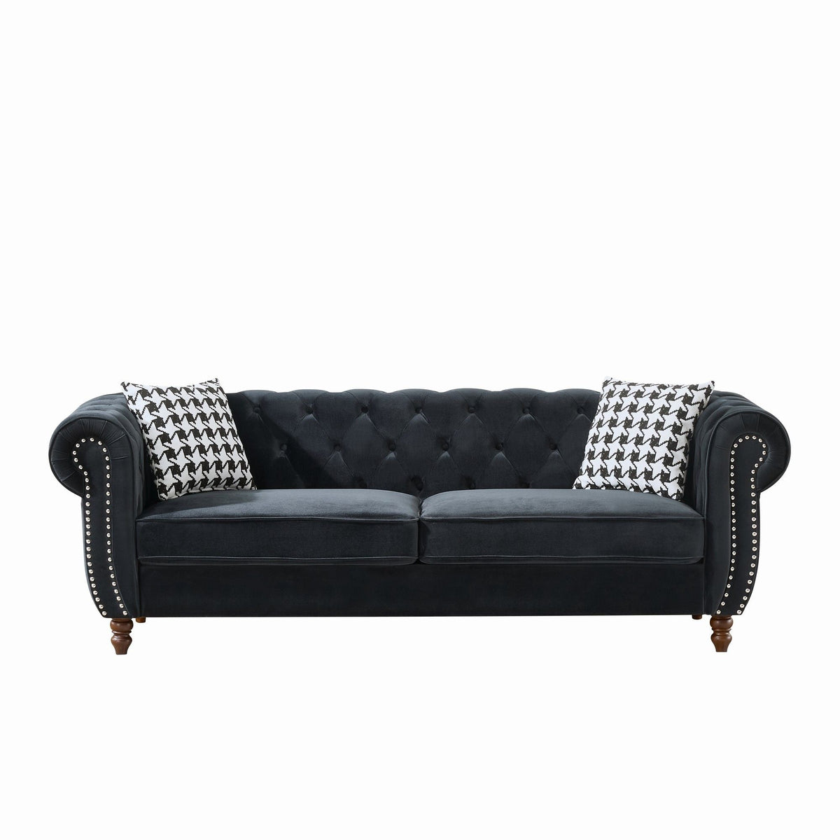 Chesterfield Sofa With Roll Arms And Nailhead