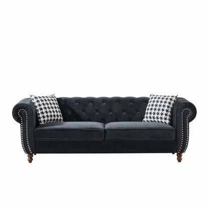 Chesterfield Sofa With Roll Arms And Nailhead