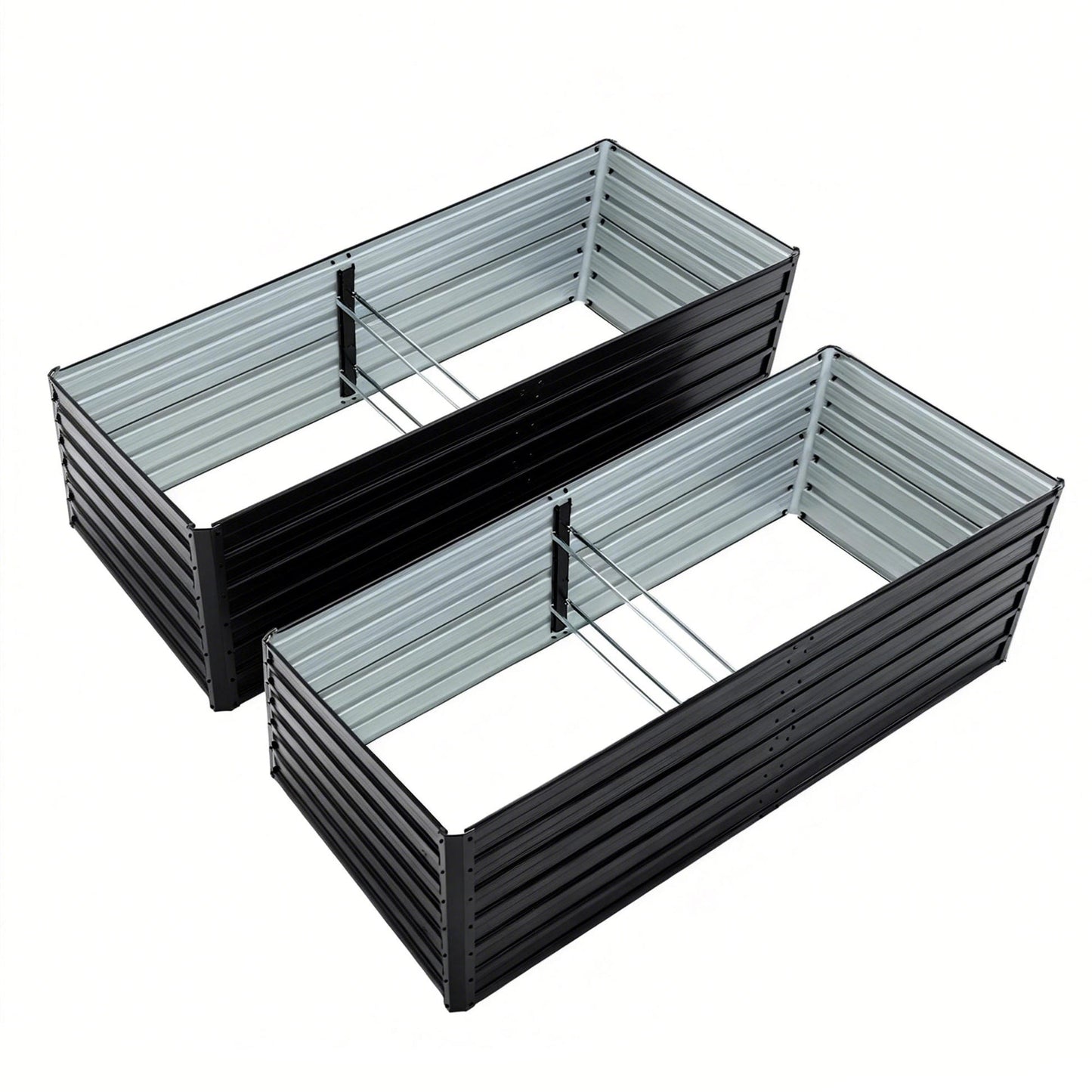 Two Pack Metal Raised Garden Beds and Boxes