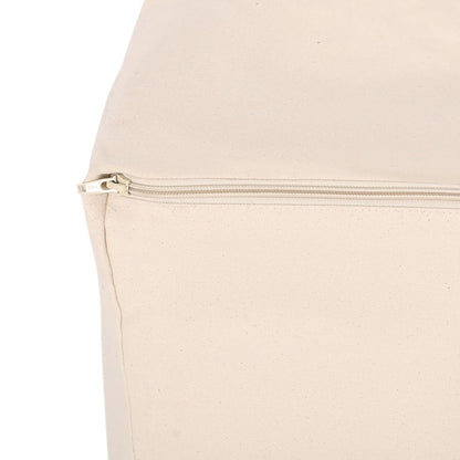 Kiki rectangular pouf ottoman natural beige fabric with zipper, Unique Piece Furniture on Tampa Home & Garden Store